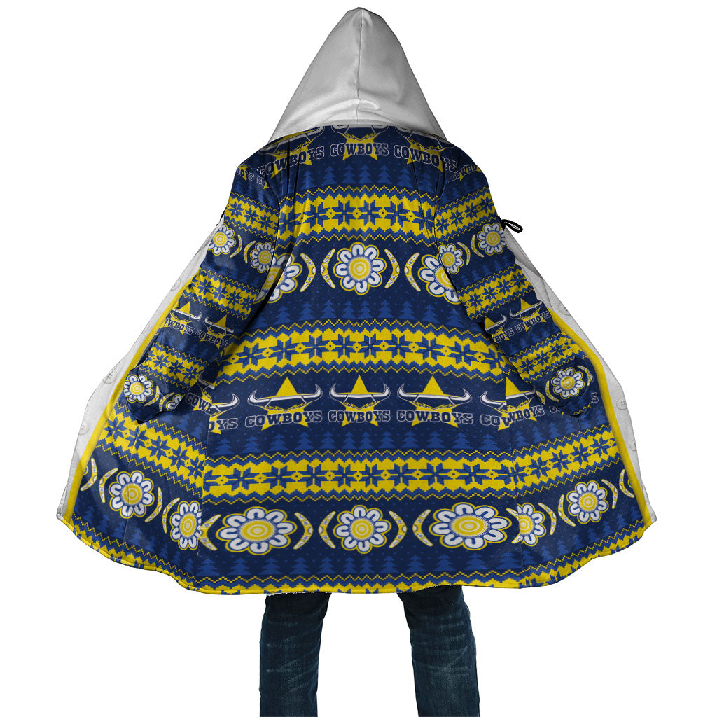Cowboys Rugby Christmas Cloak Aboriginal Seamless Cardigan Inspired