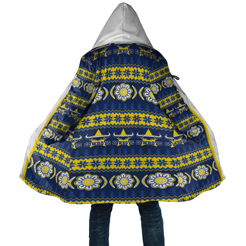 Cowboys Rugby Christmas Cloak Aboriginal Seamless Cardigan Inspired