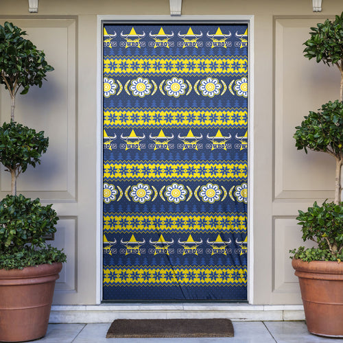 Cowboys Rugby Christmas Door Cover Aboriginal Seamless Cardigan Inspired