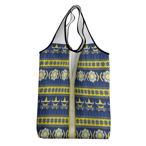Cowboys Rugby Christmas Grocery Bag Aboriginal Seamless Cardigan Inspired