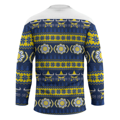 Cowboys Rugby Christmas Hockey Jersey Aboriginal Seamless Cardigan Inspired