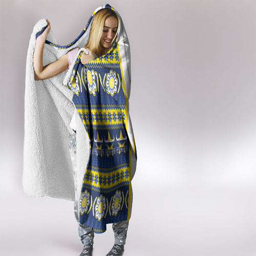 Cowboys Rugby Christmas Hooded Blanket Aboriginal Seamless Cardigan Inspired