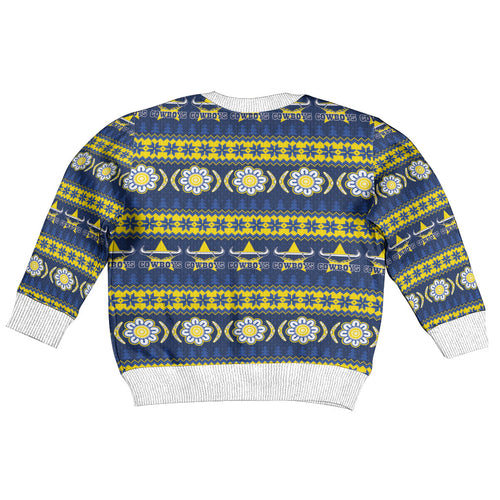 Cowboys Rugby Christmas Kid Ugly Christmas Sweater Aboriginal Seamless Cardigan Inspired