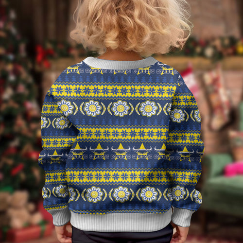 Cowboys Rugby Christmas Kid Ugly Christmas Sweater Aboriginal Seamless Cardigan Inspired