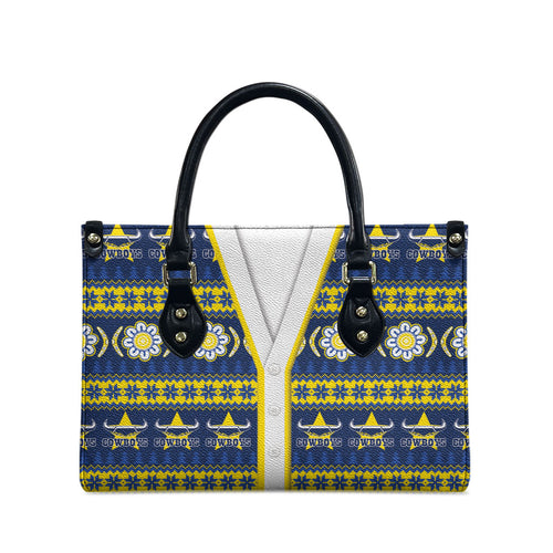 Cowboys Rugby Christmas Leather Bag Aboriginal Seamless Cardigan Inspired