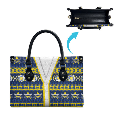Cowboys Rugby Christmas Leather Bag Aboriginal Seamless Cardigan Inspired