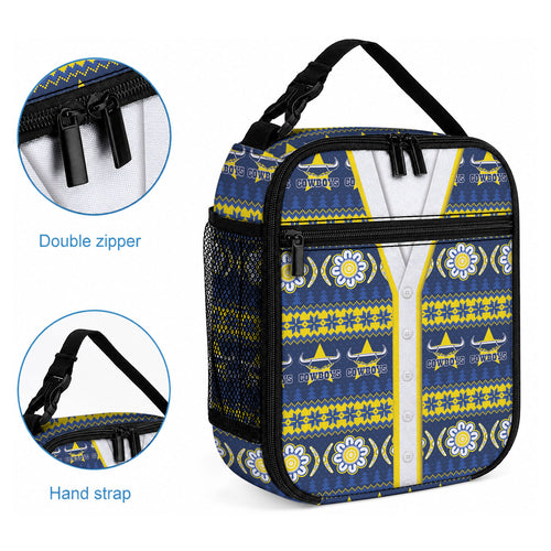 Cowboys Rugby Christmas Lunch Bag Aboriginal Seamless Cardigan Inspired