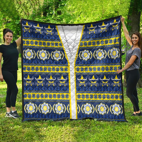 Cowboys Rugby Christmas Quilt Aboriginal Seamless Cardigan Inspired
