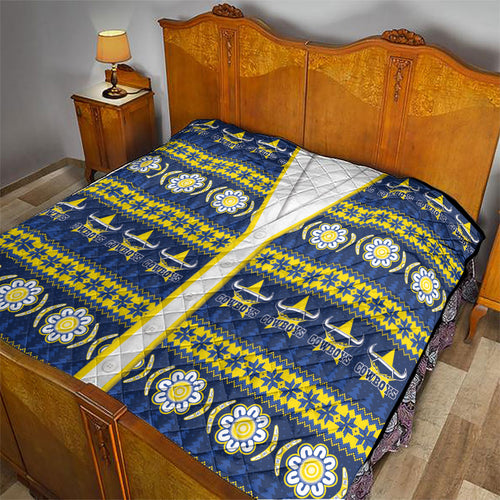 Cowboys Rugby Christmas Quilt Aboriginal Seamless Cardigan Inspired