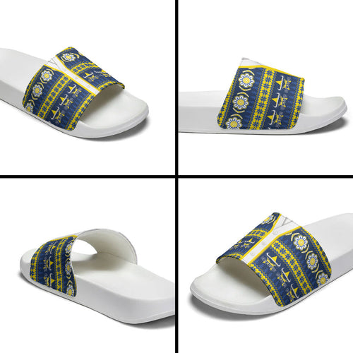Cowboys Rugby Christmas Slide Sandals Aboriginal Seamless Cardigan Inspired