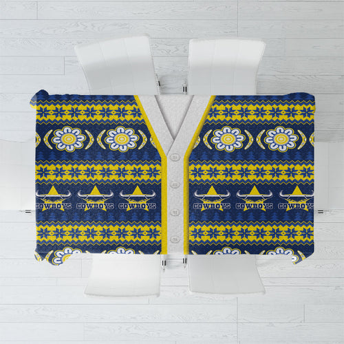 Cowboys Rugby Christmas Tablecloth Aboriginal Seamless Cardigan Inspired