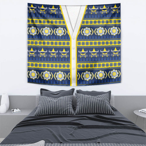 Cowboys Rugby Christmas Tapestry Aboriginal Seamless Cardigan Inspired