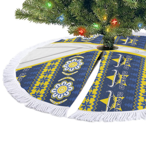 Cowboys Rugby Christmas Tree Skirt Aboriginal Seamless Cardigan Inspired