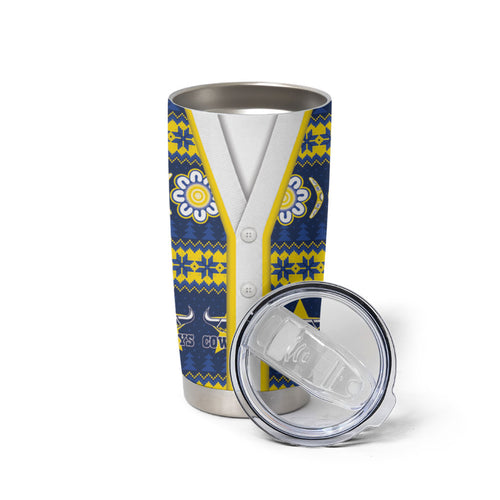 Cowboys Rugby Christmas Tumbler Cup Aboriginal Seamless Cardigan Inspired