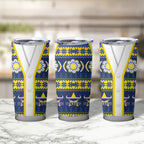 Cowboys Rugby Christmas Tumbler Cup Aboriginal Seamless Cardigan Inspired