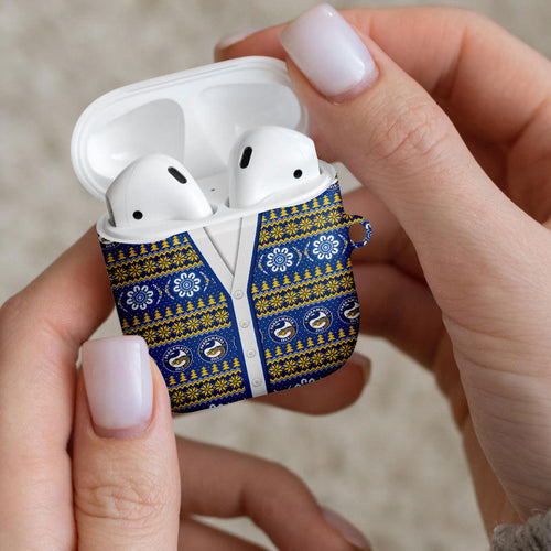 Eels Rugby Christmas AirPods Case Aboriginal Seamless Cardigan Inspired