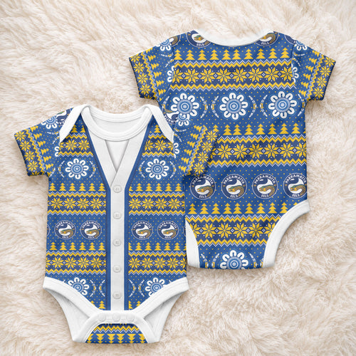 Eels Rugby Christmas Baby Onesie Aboriginal Seamless Cardigan Inspired