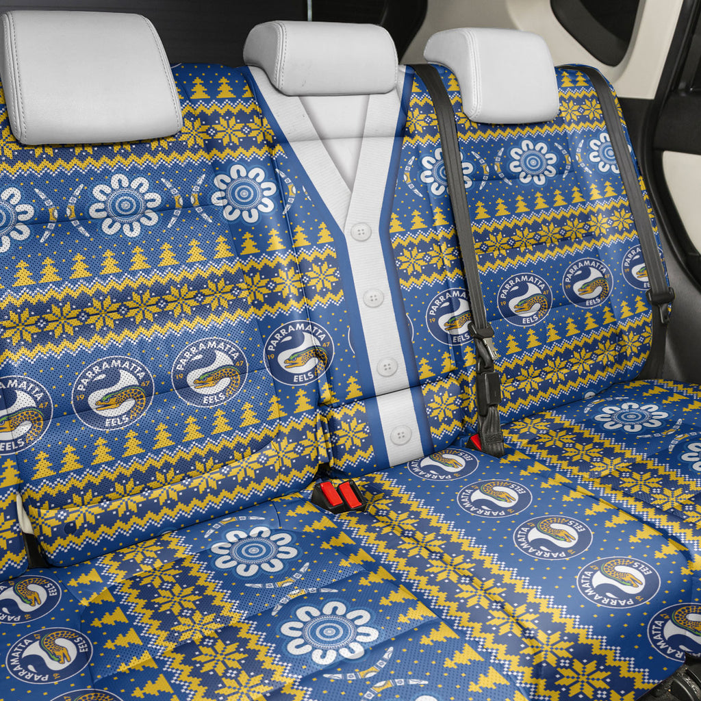 Eels Rugby Christmas Back Car Seat Cover Aboriginal Seamless Cardigan Inspired