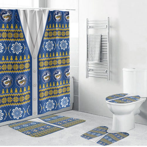 Eels Rugby Christmas Bathroom Set Aboriginal Seamless Cardigan Inspired