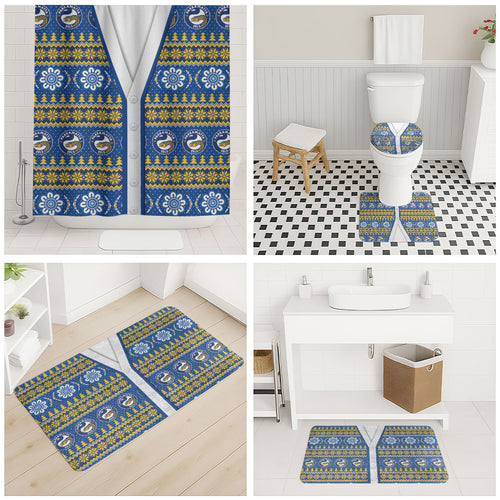 Eels Rugby Christmas Bathroom Set Aboriginal Seamless Cardigan Inspired
