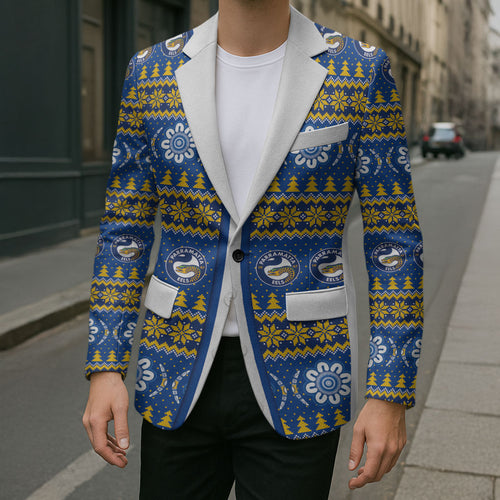 Eels Rugby Christmas Blazer Aboriginal Seamless Cardigan Inspired