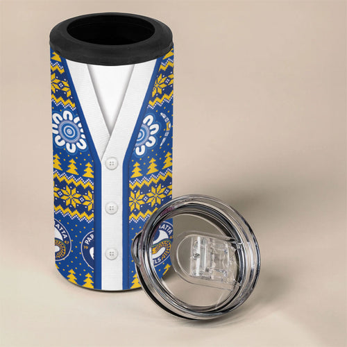 Eels Rugby Christmas 4 in 1 Can Cooler Tumbler Aboriginal Seamless Cardigan Inspired