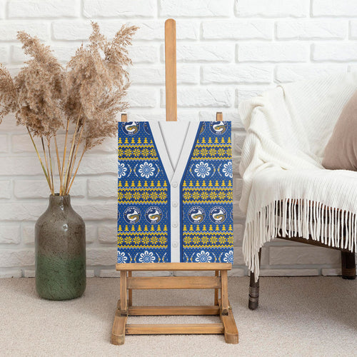 Eels Rugby Christmas Canvas Wall Art Aboriginal Seamless Cardigan Inspired