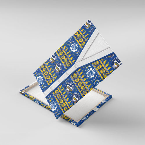 Eels Rugby Christmas Canvas Wall Art Aboriginal Seamless Cardigan Inspired