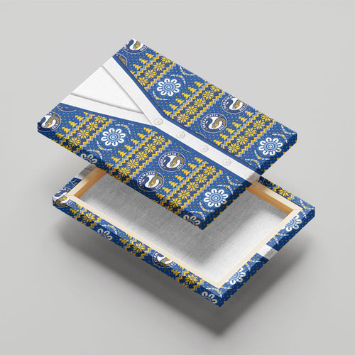 Eels Rugby Christmas Canvas Wall Art Aboriginal Seamless Cardigan Inspired