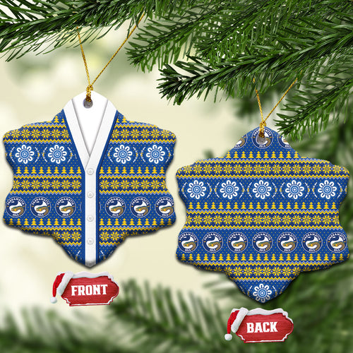 Eels Rugby Christmas Ceramic Ornament Aboriginal Seamless Cardigan Inspired
