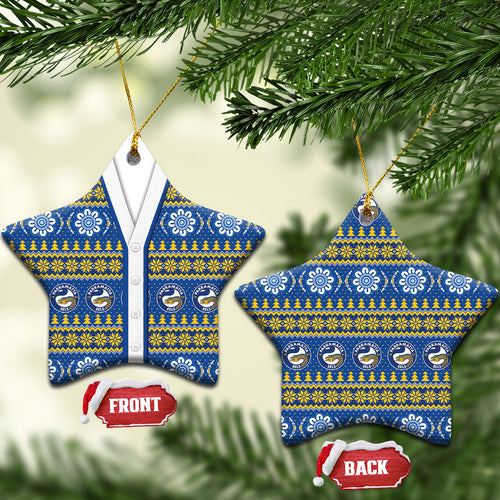 Eels Rugby Christmas Ceramic Ornament Aboriginal Seamless Cardigan Inspired