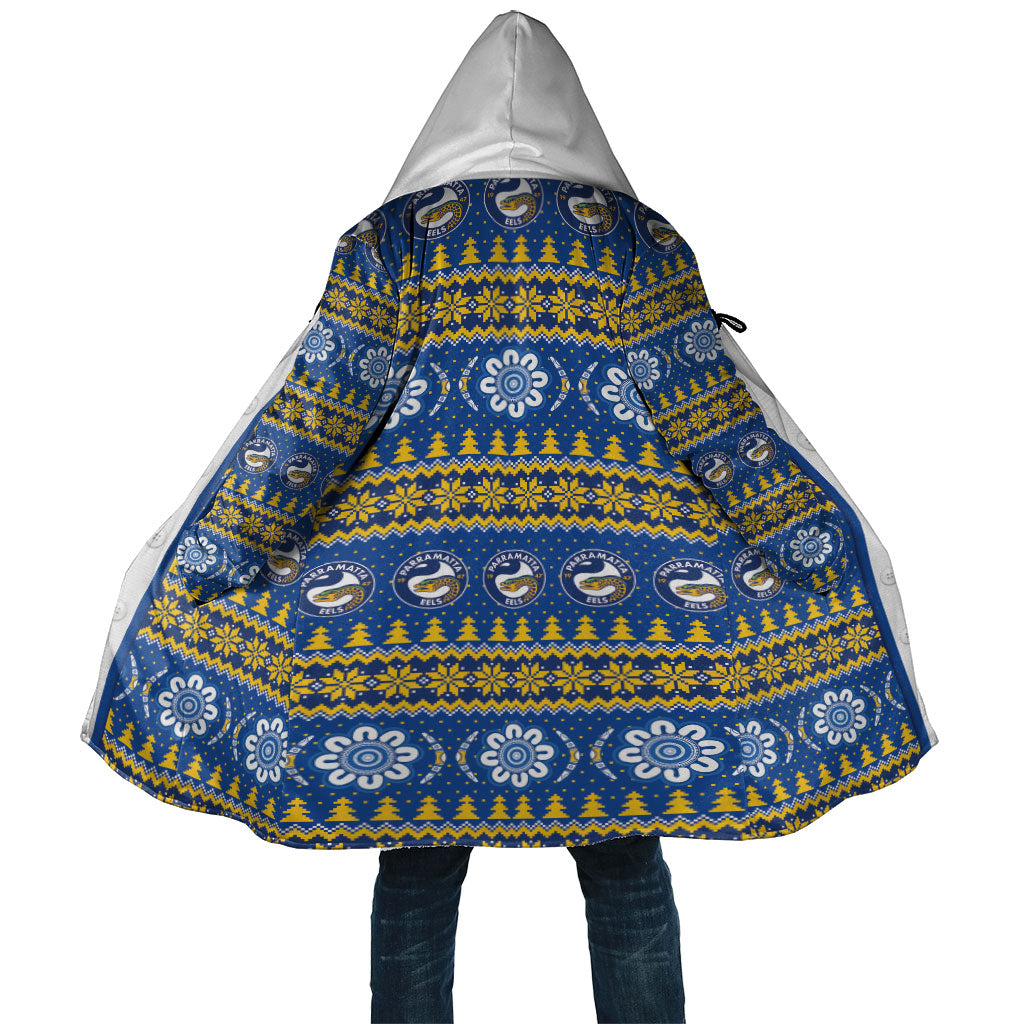 Eels Rugby Christmas Cloak Aboriginal Seamless Cardigan Inspired