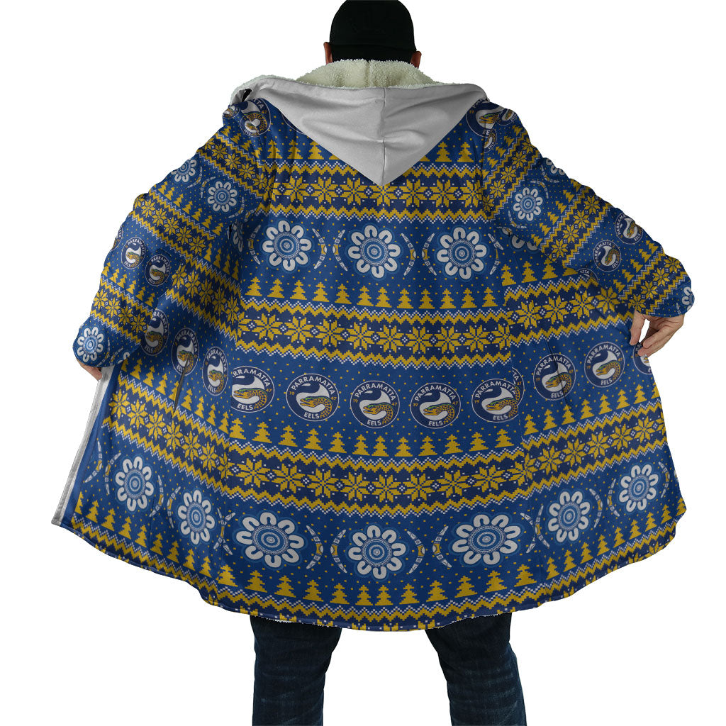 Eels Rugby Christmas Cloak Aboriginal Seamless Cardigan Inspired