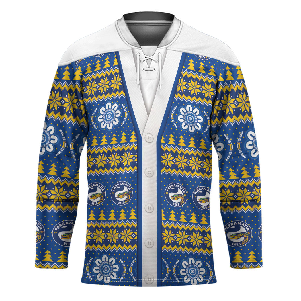Eels Rugby Christmas Hockey Jersey Aboriginal Seamless Cardigan Inspired