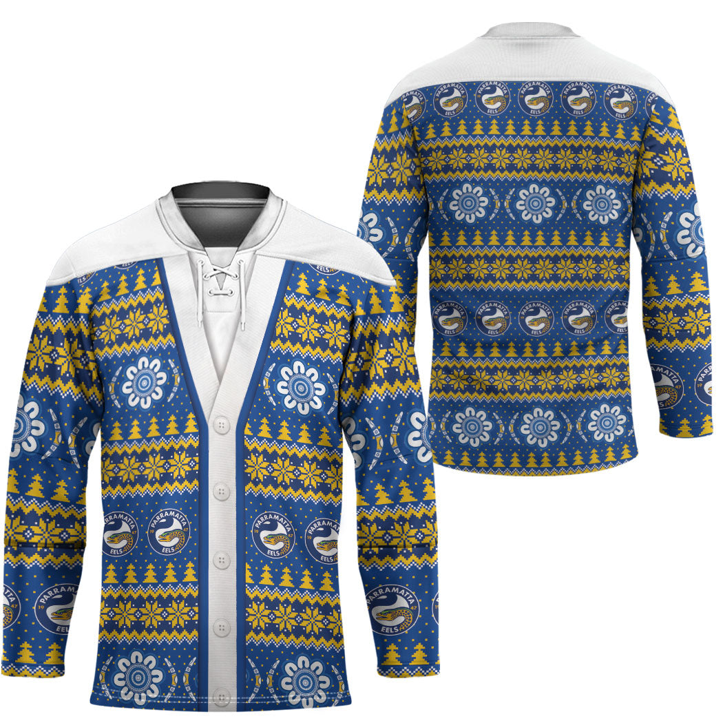 Eels Rugby Christmas Hockey Jersey Aboriginal Seamless Cardigan Inspired