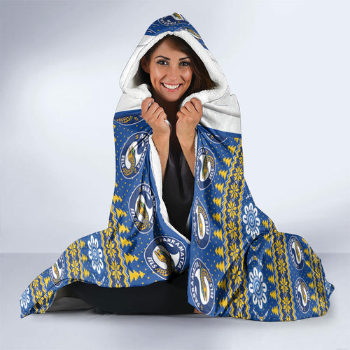 Eels Rugby Christmas Hooded Blanket Aboriginal Seamless Cardigan Inspired