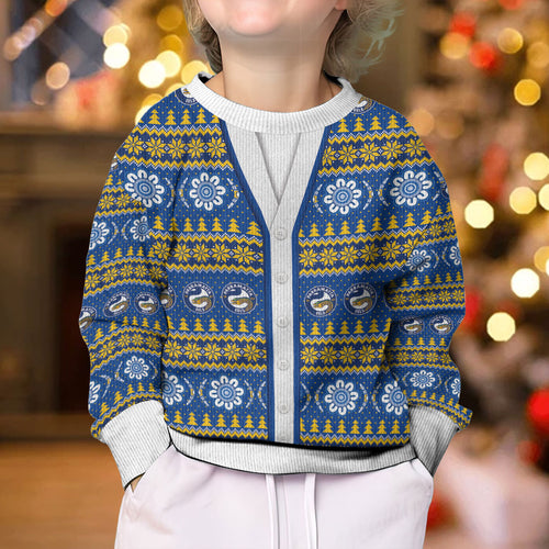 Eels Rugby Christmas Kid Ugly Christmas Sweater Aboriginal Seamless Cardigan Inspired