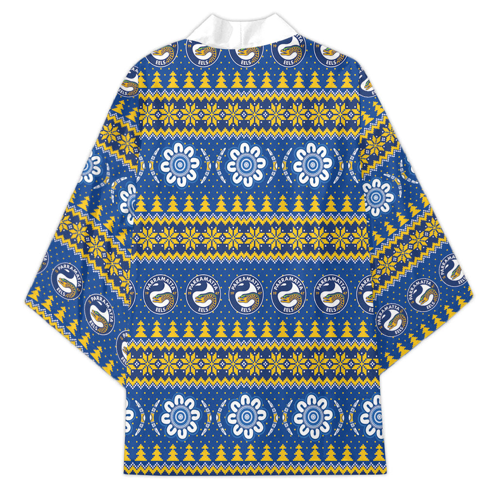 Eels Rugby Christmas Kimono Aboriginal Seamless Cardigan Inspired