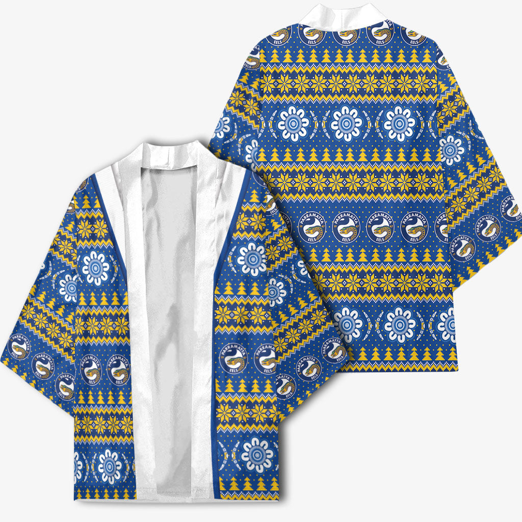 Eels Rugby Christmas Kimono Aboriginal Seamless Cardigan Inspired