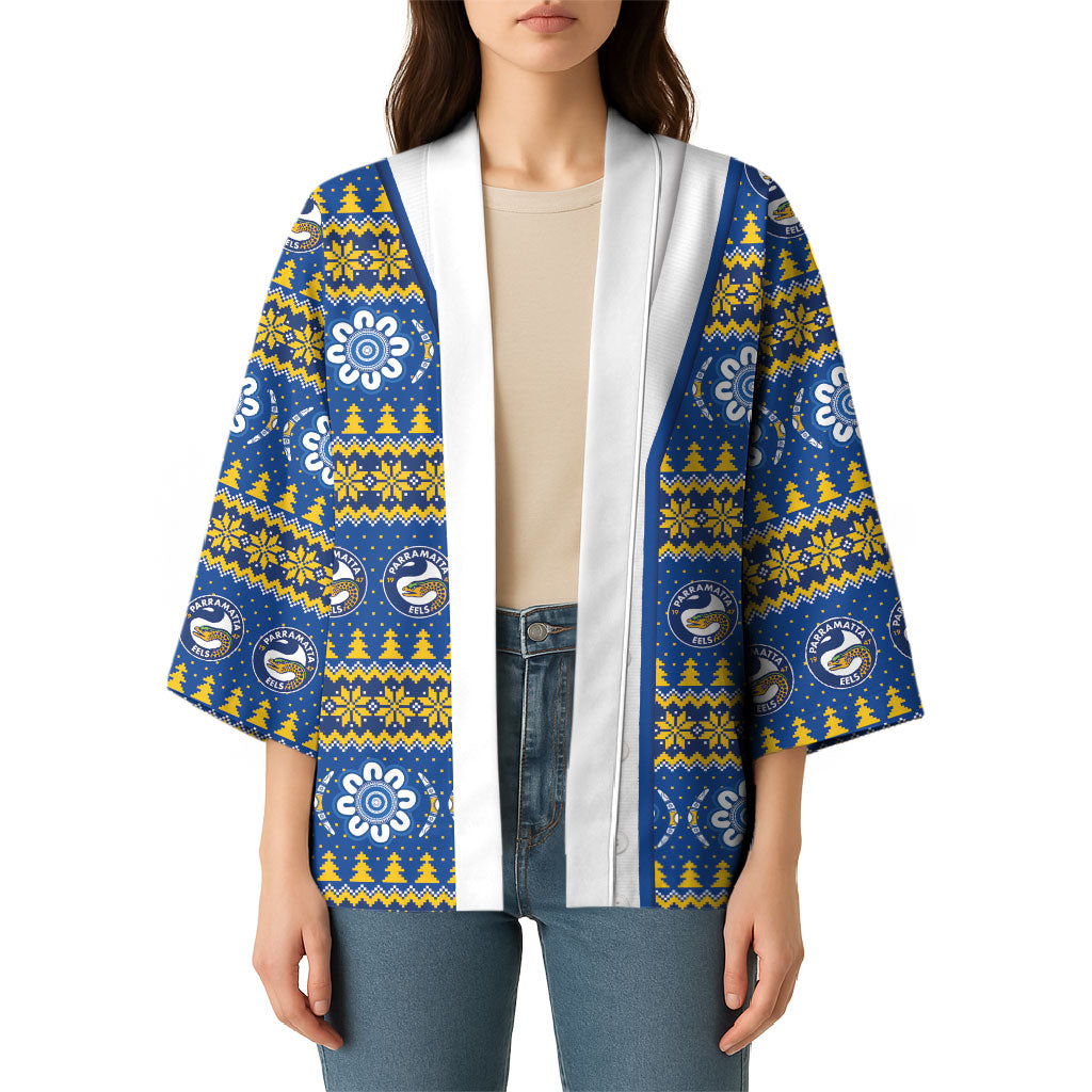 Eels Rugby Christmas Kimono Aboriginal Seamless Cardigan Inspired