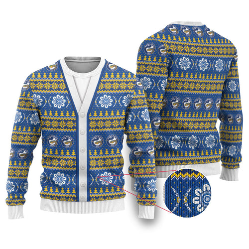 Eels Rugby Christmas Ugly Christmas Sweater Aboriginal Seamless Cardigan Inspired