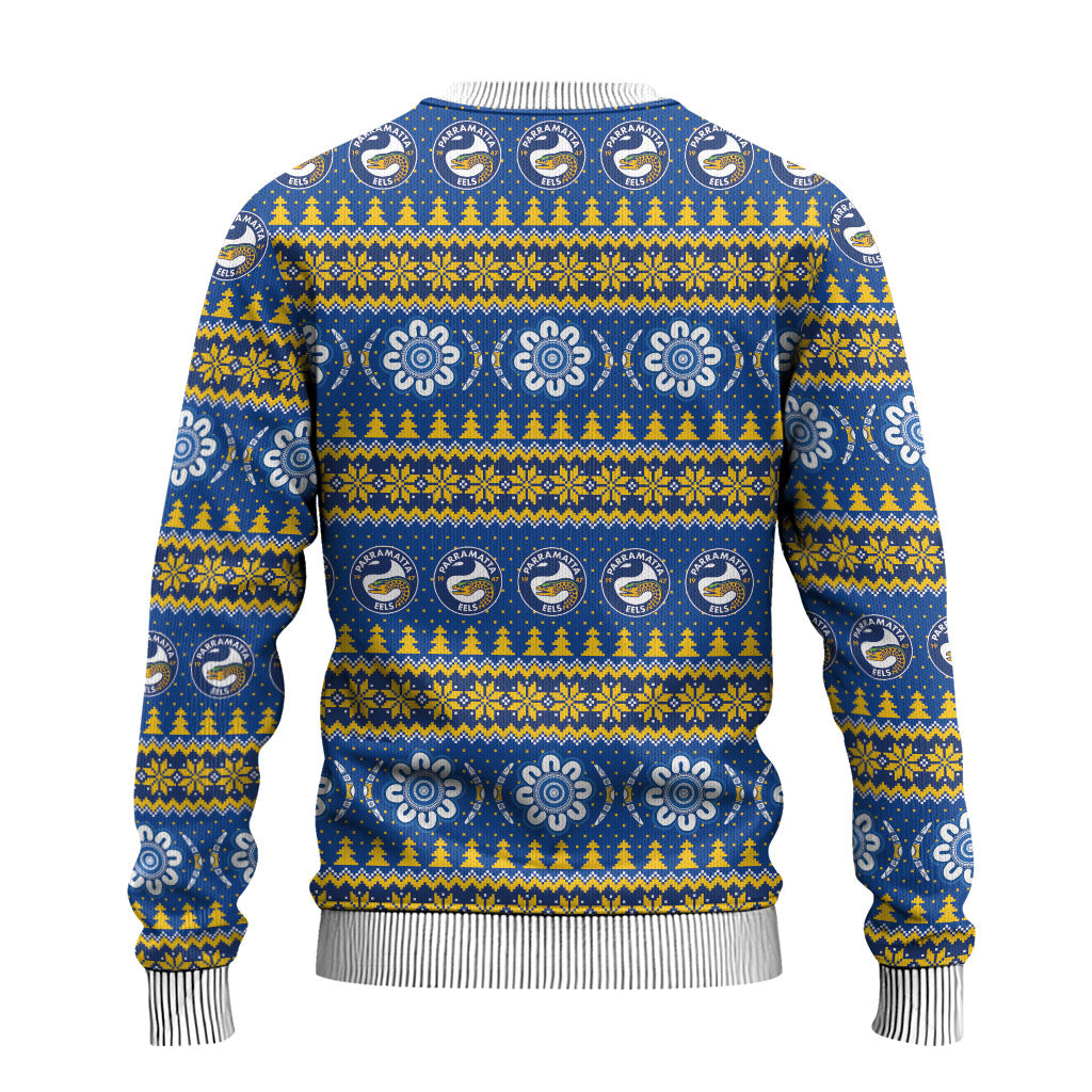 Eels Rugby Christmas Ugly Christmas Sweater Aboriginal Seamless Cardigan Inspired