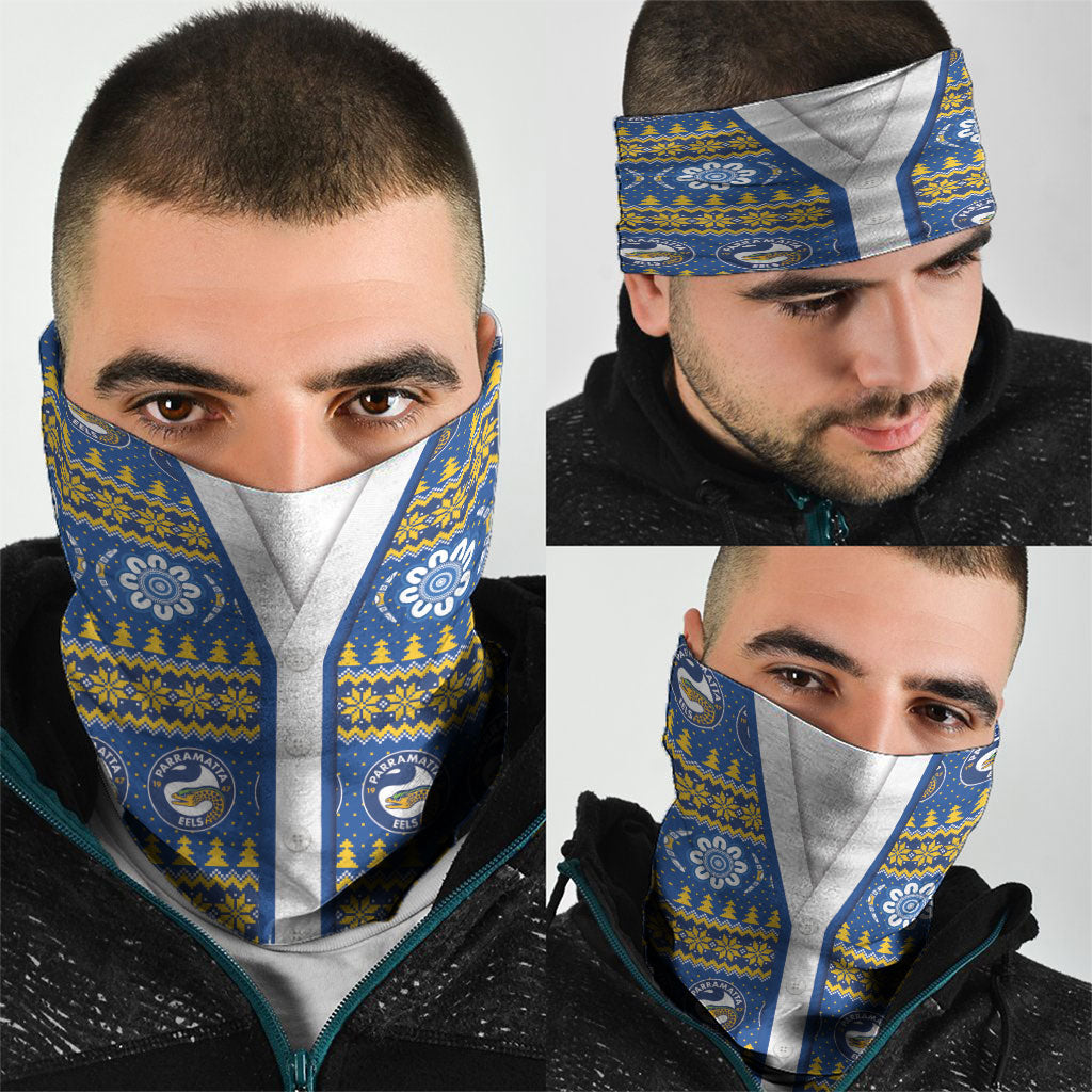 Eels Rugby Christmas Neck Gaiter Aboriginal Seamless Cardigan Inspired