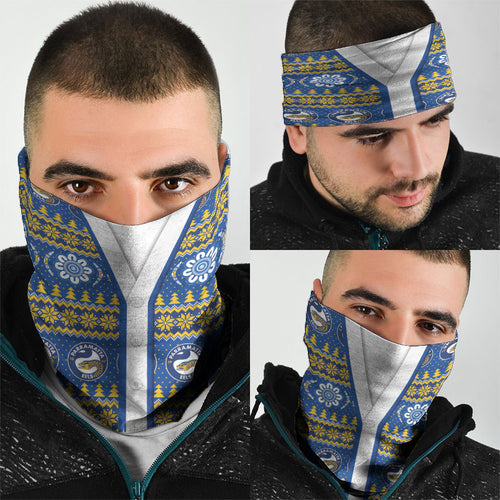 Eels Rugby Christmas Neck Gaiter Aboriginal Seamless Cardigan Inspired