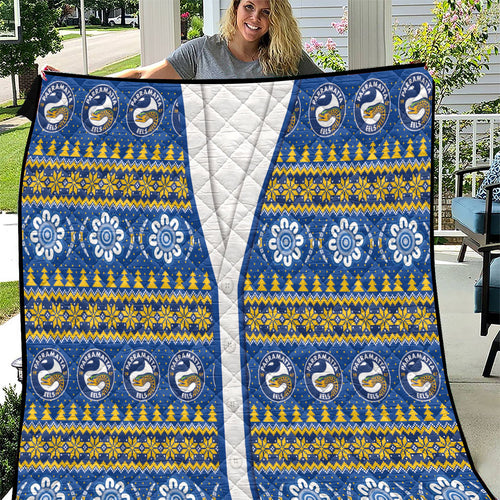 Eels Rugby Christmas Quilt Aboriginal Seamless Cardigan Inspired
