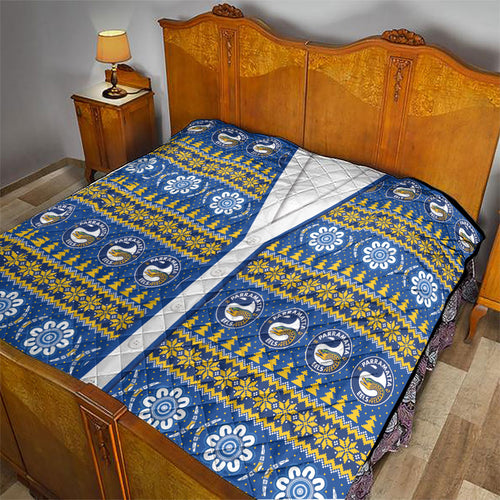 Eels Rugby Christmas Quilt Aboriginal Seamless Cardigan Inspired