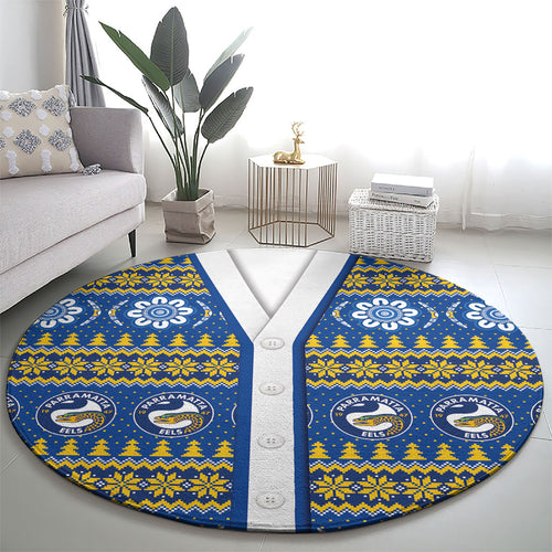 Eels Rugby Christmas Round Carpet Aboriginal Seamless Cardigan Inspired