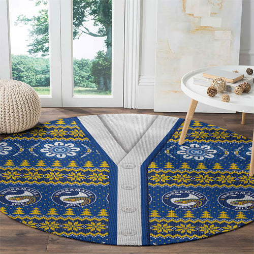 Eels Rugby Christmas Round Carpet Aboriginal Seamless Cardigan Inspired