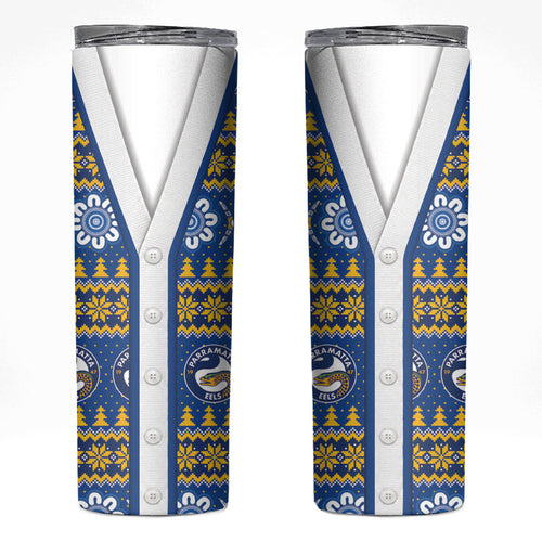 Eels Rugby Christmas Skinny Tumbler Aboriginal Seamless Cardigan Inspired