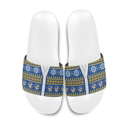 Eels Rugby Christmas Slide Sandals Aboriginal Seamless Cardigan Inspired